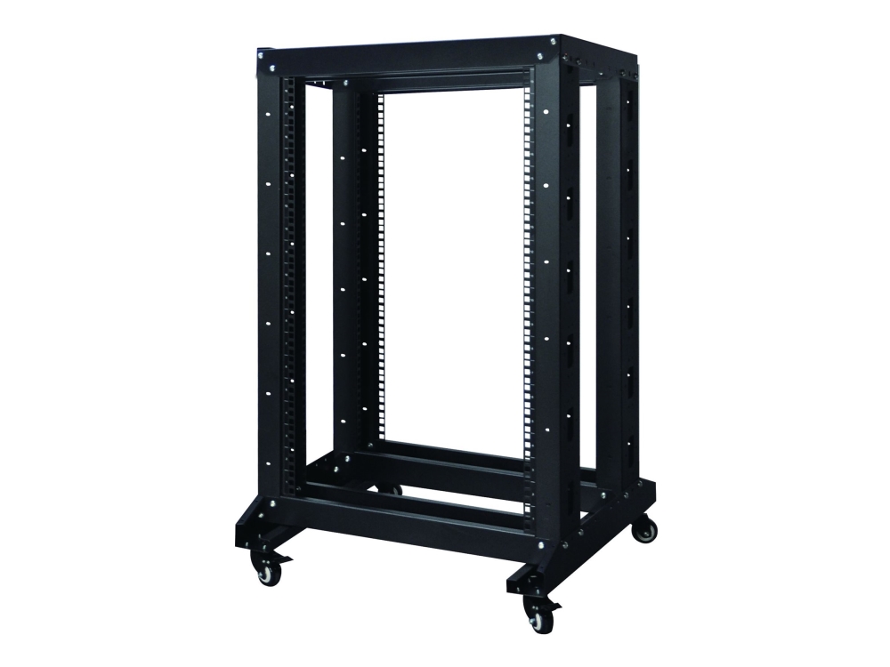 Inter-Tech Srb-6618, Freistehendes Gestell, 18U, 400 Kg, Verbessertes Kabelmanagement, Lenkrollen, 23,2 Kg