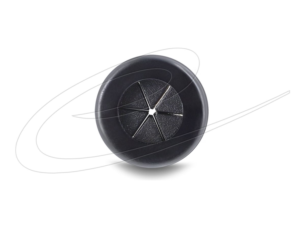 Delock - Kabelgenomföring - svart (paket om 2) | EL Artiklar - Elcentral - Monteringsskåp | GameStuff