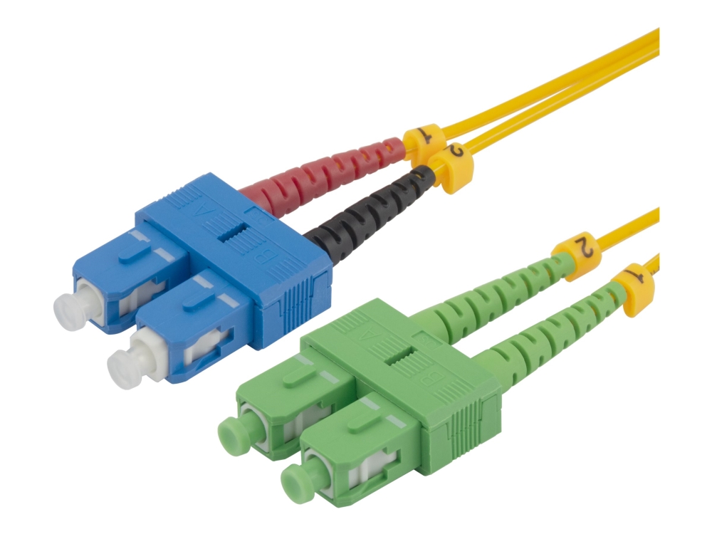 Deltaco - Netzwerkkabel - Sc/Upc Singlemode (Stecker) Auf Sc/Apc Singlemode (Stecker) - 5 M - 5 M. - Glasfaser - Duplex - G.657.A2/Os2 - Halogenfrei