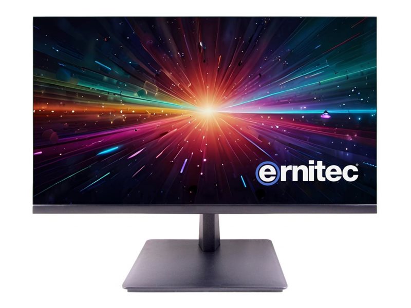 Ernitec - Led-Skærm - 24" - 1920 X 1080 Full Hd (1080P) - 300 Cd/M² - 1000:1 - 4 Ms - Hdmi, Displayport - Højtalere - Sort