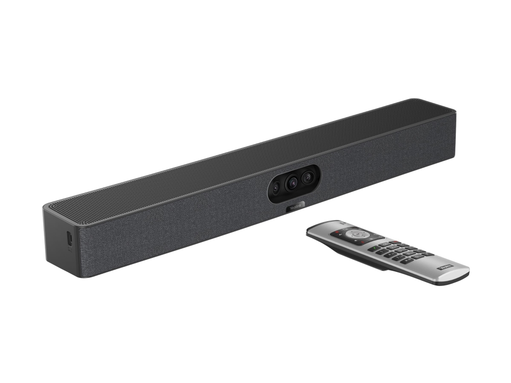 Yealink Meetingbar A25 Video Bar And Vcr11 Remote Control Bundle, 4K Ultra Hd, 3840 X 2160 Pixels, 30 Fps, Black
