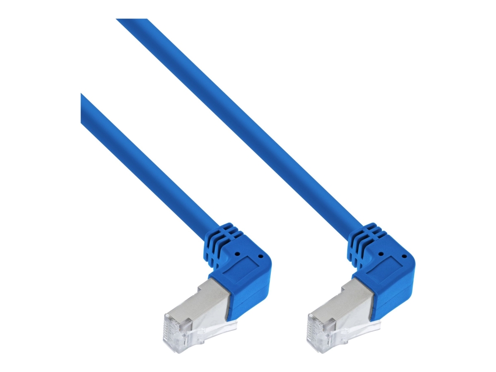 Inline Patchkabel 2-Seitig Unten Gewinkelt, S/Ftp, Cat.6, 250Mhz, Pvc, 1,60M (S-76602Bu-1.6)