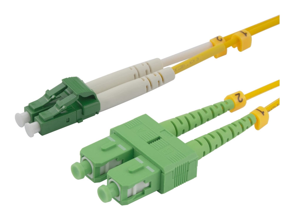 Os2 Glasfaserkabel, Lc - Sc, Duplex, Apc/Apc, 4,0M
