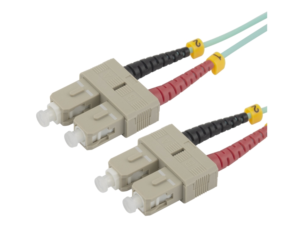 Deltaco - Patchkabel - Sc-Multimode Auf Sc-Multimode - 1,5 M - 1,5 M. - Glasfaser - Duplex - Om3 - Halogenfrei, Bidirektional - Blau