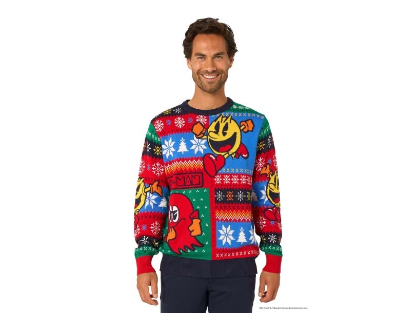 OppoSuits Pac-Man Juletrøje - Large