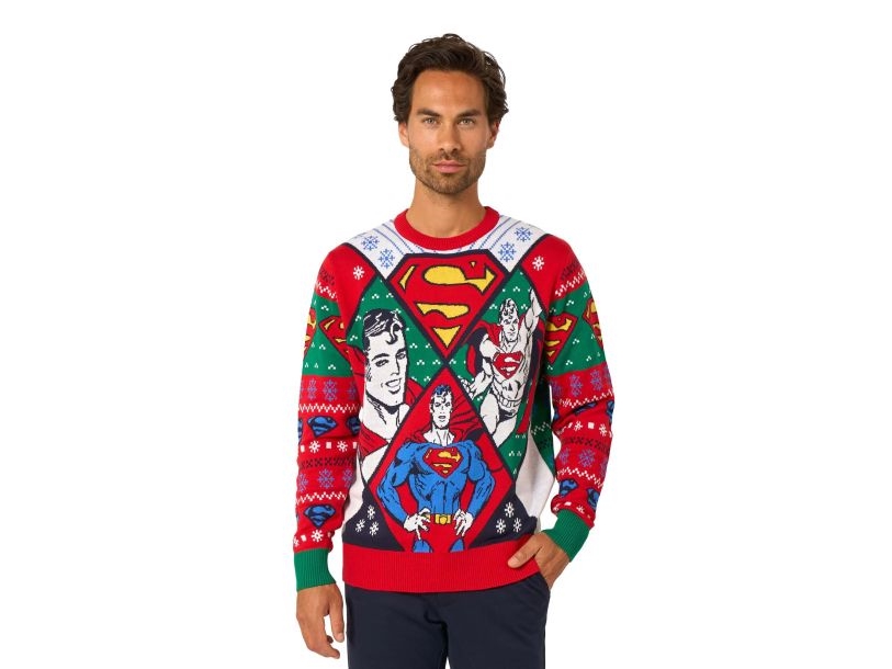 OppoSuits Superman Juletrøje - Medium