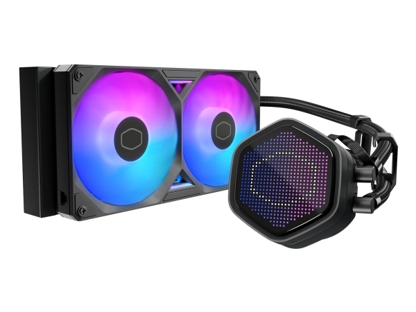 Cooler Master Masterliquid Atmos Ii 240 Pixel Led Black, Væskekølingssæt, 12 Cm, 240,35 M³/T, Sort