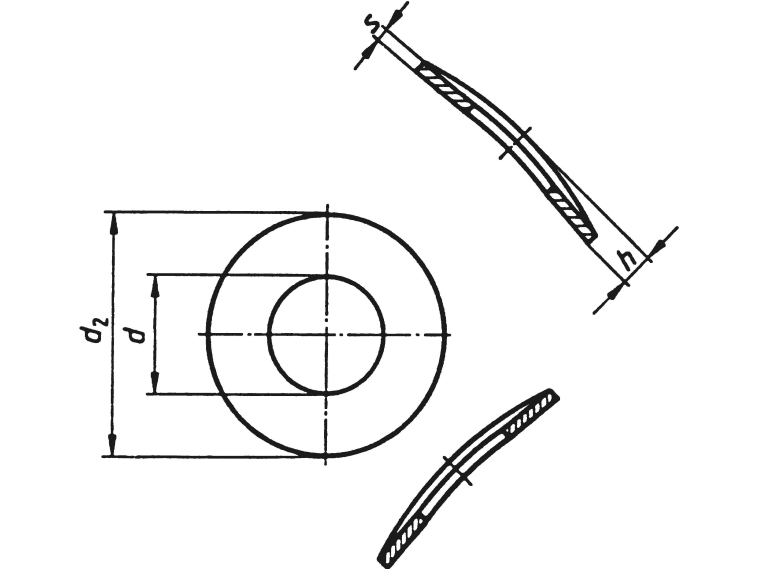 Toolcraft A2,6 D137-A2 194664 Fjederskiver Indvendig Durchmesser: 2.8 Mm M2.5 Din 137 Rustfrit Stål A2 100 Stk