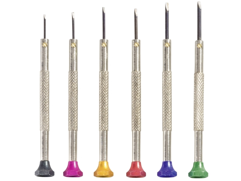 Toolcraft 12-Teiliges Uhrmacherschraubendreher-Set 12 Teile Klingenbreite: 0,8 Mm, 1 Mm, 1,2 Mm, 1,4 Mm, 1,6 Mm, 1,8 Mm