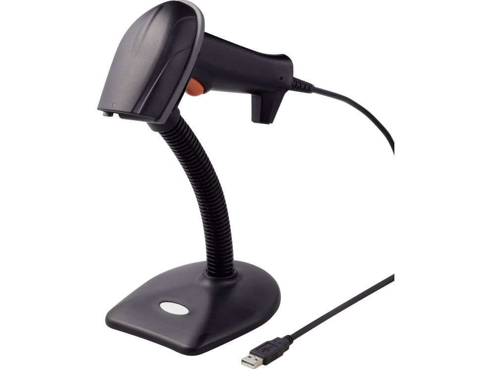 Renkforce Renkforce 2D-Stregkodescanner Kabelbundet 1D, 2D Laser Sort Håndscanner Usb