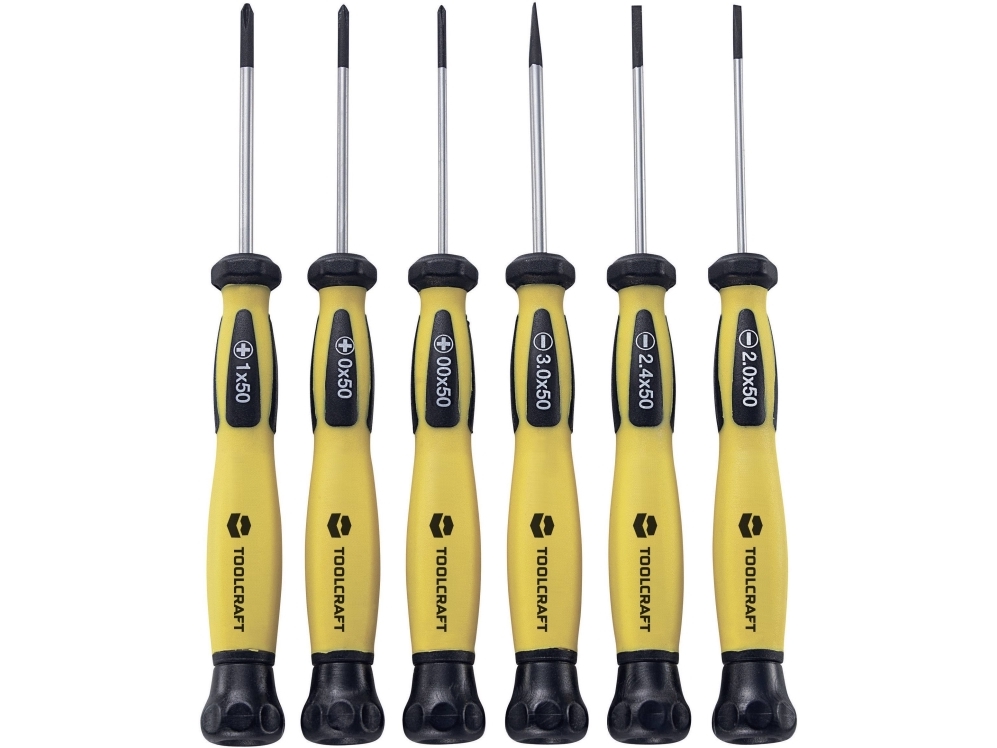 TOOLCRAFT Elektronik och precisionsmekanik, ESD Skruvmejseluppsättning 6 delar Phillips | Verktyg & Verkstad - Skruvmejsel - Skruvmejselset | GameStuff