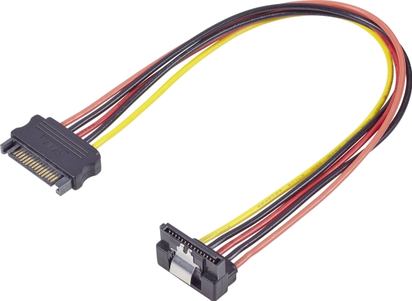 Renkforce Power Verlängerungskabel [1X Sata Power Connector - 1X Sata Power Connector] 30,00 Cm Schwarz, Rot, Gelb