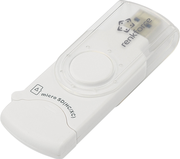 Conrad Rf-4222510, Mmc, Microsd (Transflash), Microsdhc, Microsdxc, Sd, Sdhc, Sdxc, Weiß, Kunststoff, Usb 3.2 Gen 1 (3.1 Gen 1), 33 Mm, 88 Mm