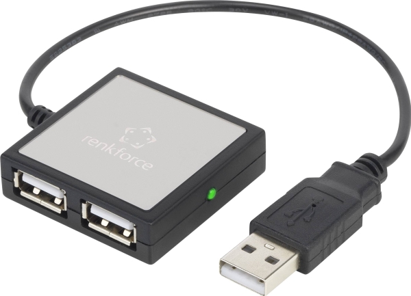 Renkforce 4 Ports Usb 2.0-Hub Sølv
