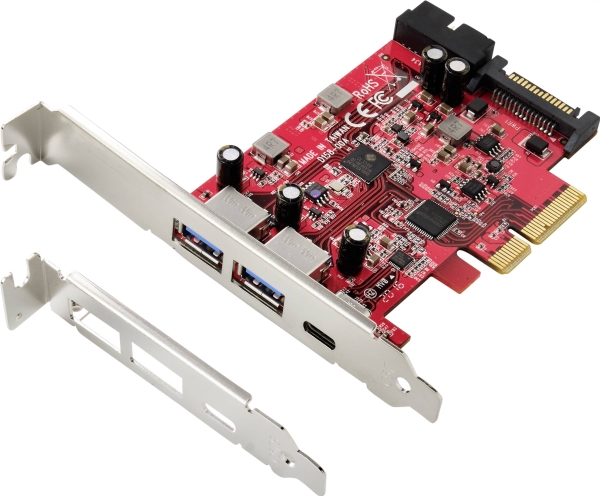 Renkforce Renkforce Renkforce 1+4-porttinen USB 3.1 -ohjainkortti USB 3.2 Gen 2 (USB 3.1) PCIe x4
