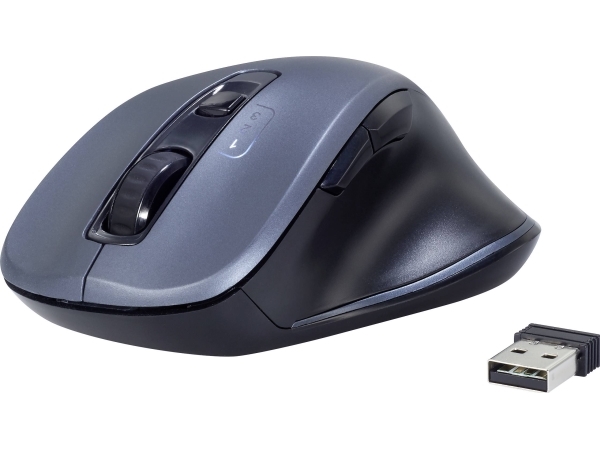 Renkforce Renkforce Trådløs Mus Bluetooth , Trådløs Optisk Grå 7 Knapper 1600 Dpi Ergonomisk Korrekt