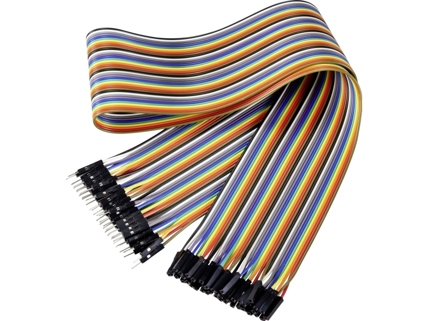 Renkforce Jkmf406 Jumperkabel Arduino, Banana Pi, Raspberry Pi [40X Thread Bridge Stecker - 40X Thread Bridge Buchse] 60.00 Cm Mehrfarbig