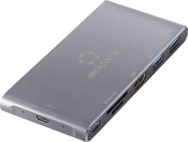 Renkforce Rf-4599772 Usb-C Docking Station Usb-C Power Delivery , Integrierter Kartenleser