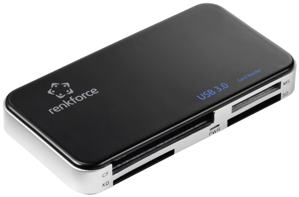 Renkforce Rf-Pcr-350 Externer Kartenleser Usb 3.0 Schwarz