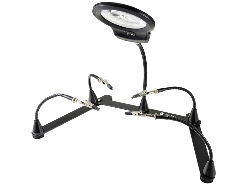 TOOLCRAFT Tredje hånd 1 stk. (Ø x H) 90 mm x 365 mm | Rutter och fästanordningar - Lödning och tillbehör | GameStuff