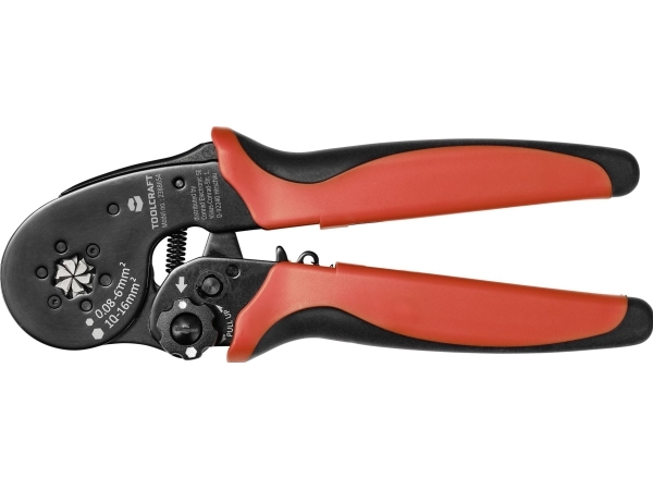 Toolcraft To-7165962 Crimpzange Kabelschuhe 0,08 Bis 16,0 Mm² Mit Schnellverstellung.