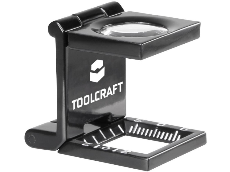 TOOLCRAFT 1505088 Trådtæller Forstørrelsesfaktor: 10 x Linsestørrelse: (Ø) 14 mm