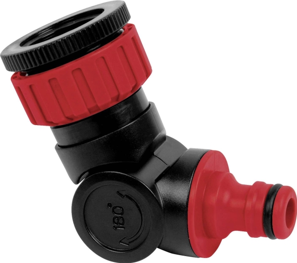 TOOLCRAFT 1561113 Slangvinkelkoppling Skjutkoppling, 30,3 mm (1) IG, 19 mm (3/4) dia | Trädgården - Bevattning av trädgårdar - Krankopplingar & Slangkopplingar | GameStuff