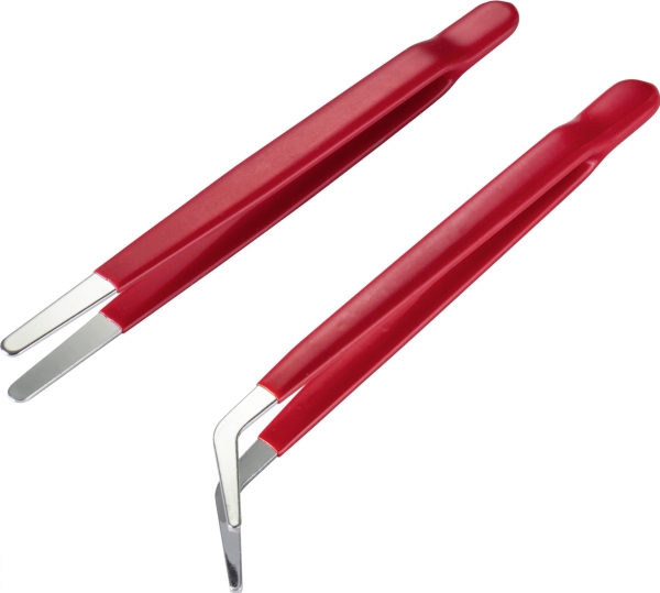 TOOLCRAFT TO-6897171 Pincettset 2 st Plattrund, Plattrund, böjd | Verktyg & Verkstad - Handverktyg - Övriga handverktyg | GameStuff