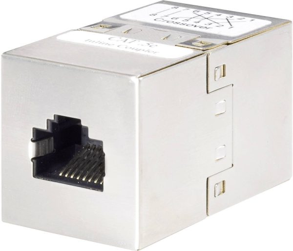 Renkforce Rj45 (Gekreuzt) Netzwerk Adapter Cat 5E [1X Rj45 Stecker - 1X Rj45 Stecker] Metall