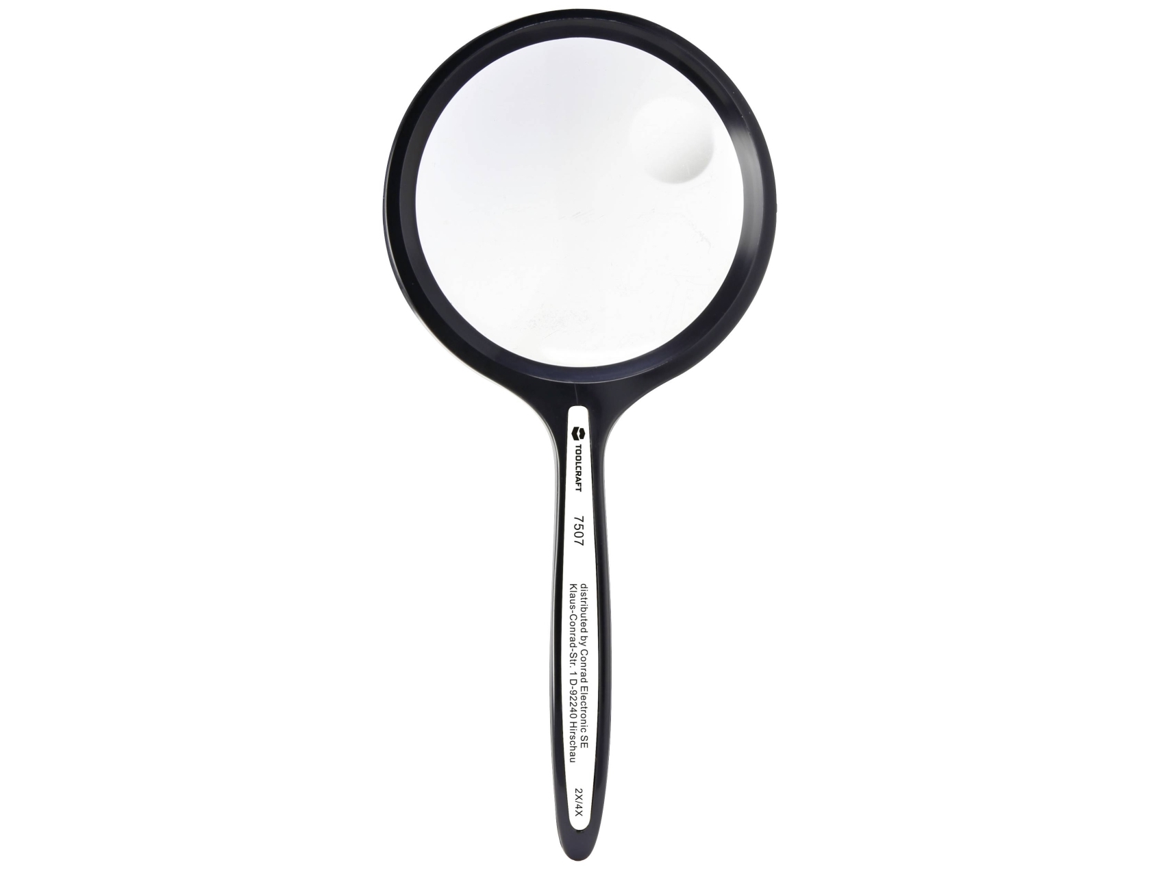 TOOLCRAFT TO-8976468 Handförstoringsglas Förstoringsfaktor: 2 x, 4 x Linsstorlek: (Ø) 76 mm Svart | Kontorsmaterial - Kontorstillbehör - Övriga | GameStuff