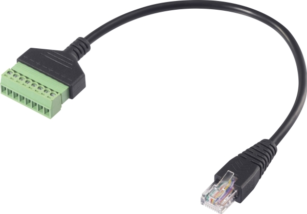 Renkforce Rf-6443978 Renkforce Rj45 8P8c Stecker Auf 8-Pin Stecker Rf-6443978 Schwarz 1 Stk