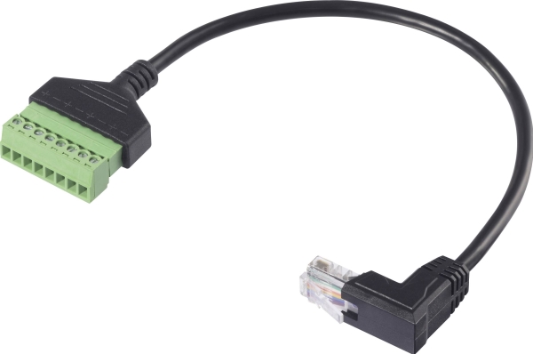 Renkforce Rf-6443974 Rj45 Rj45 8P8c Stecker, Rechts, Auf 8-Poligen Stecker Rf-6443974 Schwarz 1 Stück