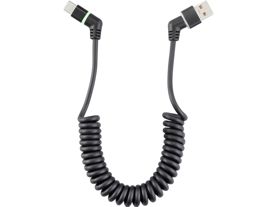 Renkforce Usb-Ladekabel Usb 2.0 Usb 2.0 Usb-A Stecker, Usb-C Stecker 13 Cm Schwarz 360° Drehbare Buchse Rf-6713690
