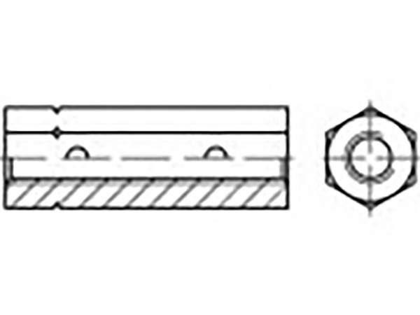 TOOLCRAFT TO-6865986 Sexkantsnyckelmutter M10 Stål förzinkat DIN 1479 10 st | Verktyg & Verkstad - Infästning - Ståltråd & låsa | GameStuff