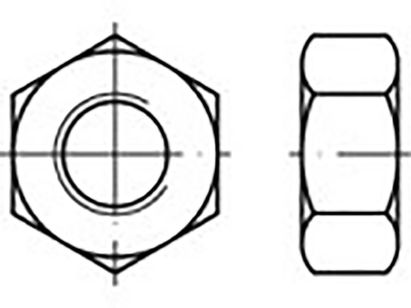 Toolcraft To-6861144 Sekskantmøtrikker M10 Din 934 Rustfrit Stål V4a A4 50 Stk