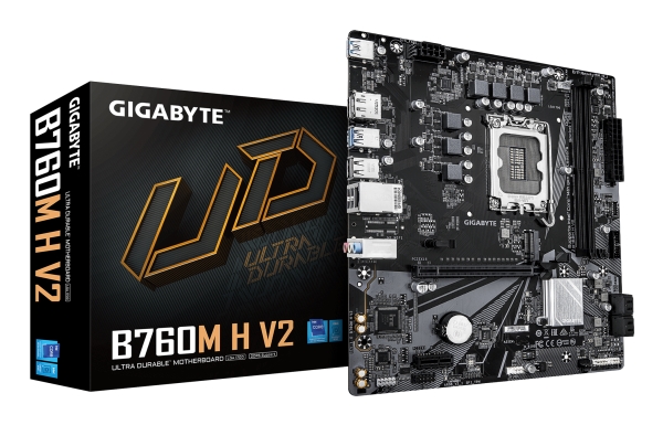 Pagrindinė Plokštė Mainboard Gigabyte Intel B760 Express Lga1700 Micro-Atx Speicher Ddr5 Atminties Lizdai 2 B760mhv21.0