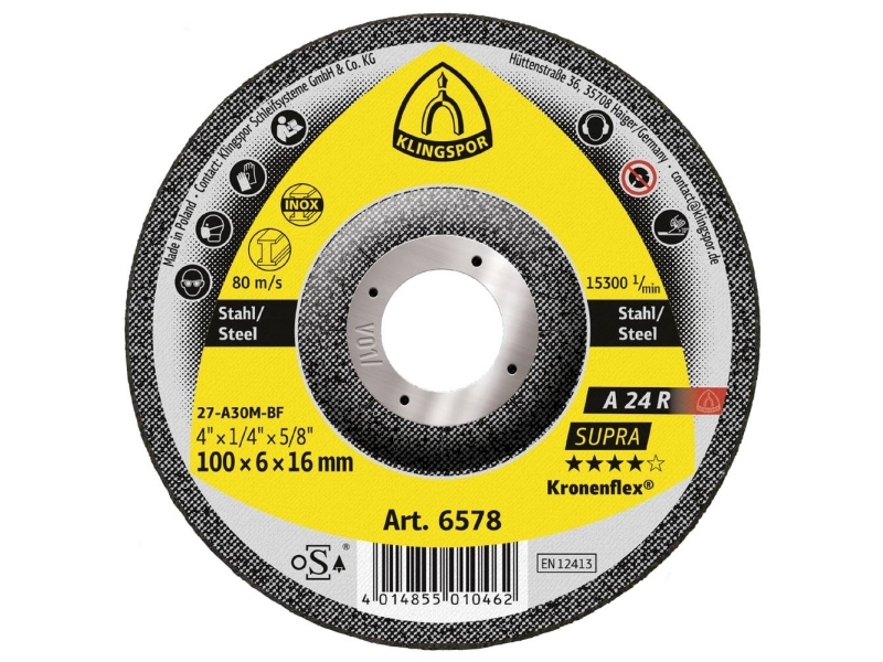 Klingspor 6578 A 24 R Supra Schruppscheibe 100 Mm 16 Mm 10 Stk