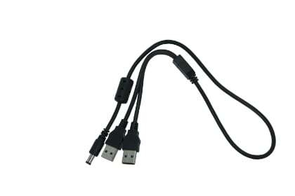 Silex E1639, 0,5 m, 2 x USB A, Sort