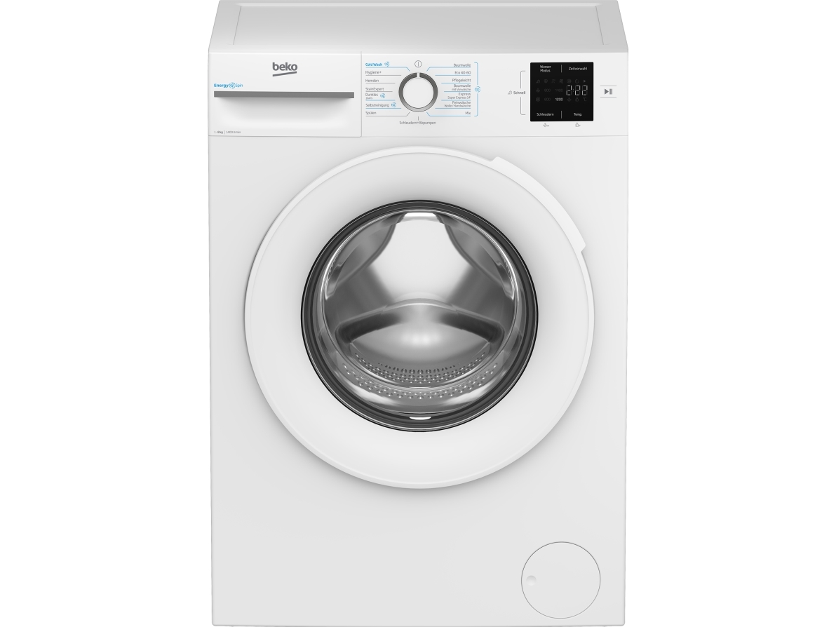 Beko b300 BM3WFT38413W, Frontmatet, 8 kg, B, 76 dB, 1351 RPM, A