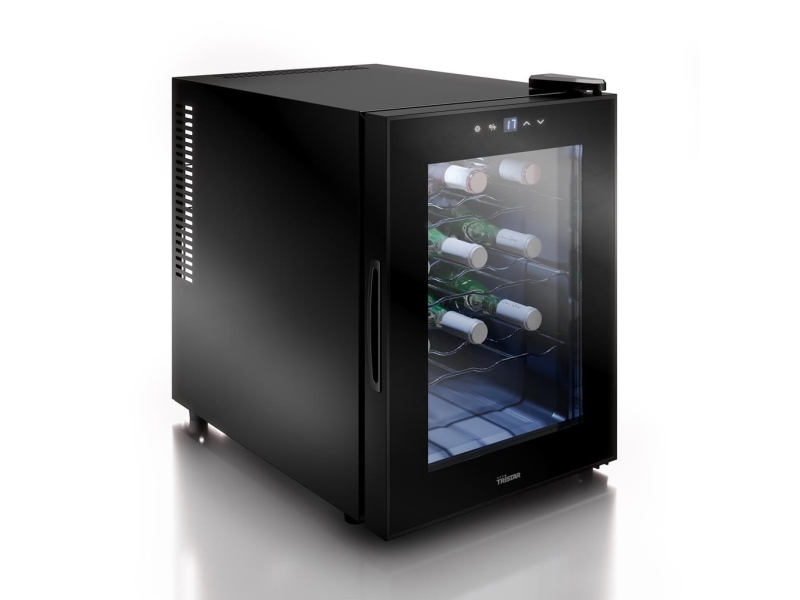 Tristar Grand Saigneé, Thermo vinkøler, Fritstående, 12 flaske(r), 55 W, F, Sort