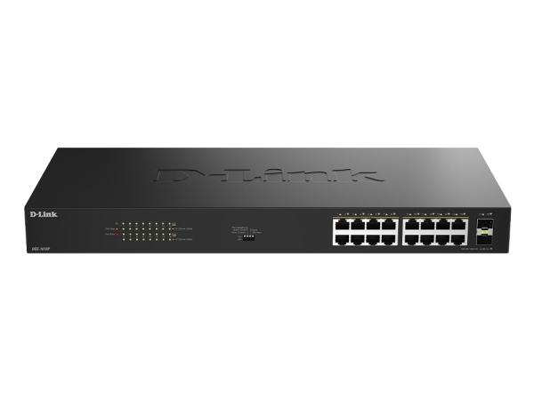 D-Link Dgs-1018P, Unmanaged, Gigabit Ethernet (10/100/1000), Power Over Ethernet (Poe)