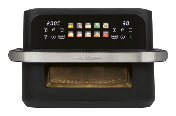 Proficook Pc-Fr 1313 H, Hot Air Fryer, 10 L, 80 °C, 200 °C, Double, Black, Stainless Steel