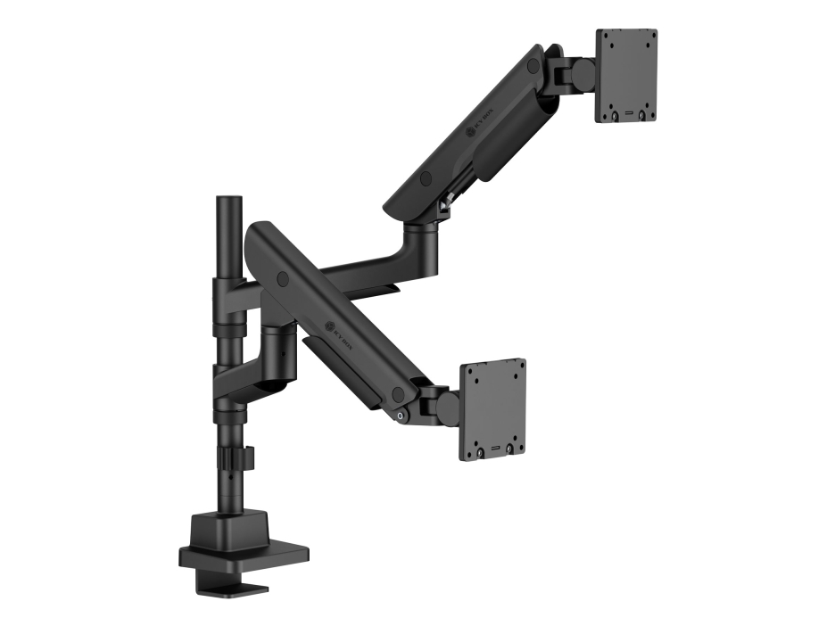 Skærmstativ Icybox 2 Skærme Op Til 57"/27 Kg Skrivebordsmontering