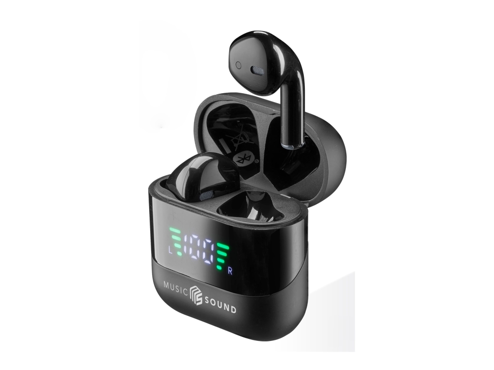 Music Sound 8018080488603 Hovedtelefoner Trådløs In-Ear Forbindelse/Musik Bluetooth Sort