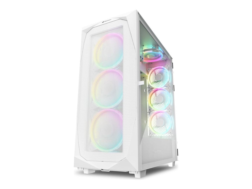 Sharkoon Rev300, Tower, Pc, Weiß, Atx, Eatx, Micro Atx, Mini-Itx, Gehärtetes Glas, Taschenlüfter