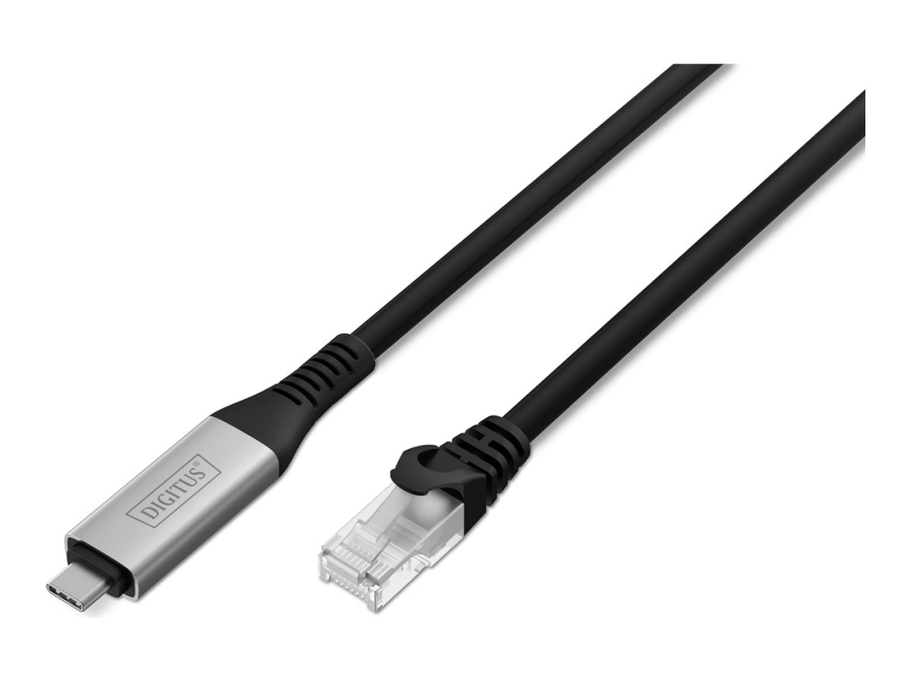 Digitus Usb-C 3.2 Gen1 - Rj45 Ethernet Kabel, 1Gbit/S, 10M, 10 M, Cat6a, S/Ftp (S-Stp), Rj-45, Schwarz
