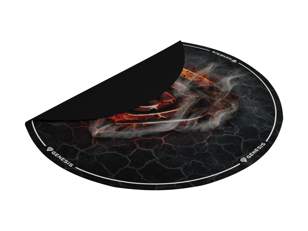 STOLSSKYDDSMATTA GENESIS TELLUR 400 RUND LAVA 100CM | Datorkomponenter - Kylning & moddning - Chassin belysning | GameStuff