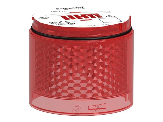 SCHNEIDER ELECTRIC Lysmodul for Harmony XVB7 lystårn i Ø70 mm i rød farve med LED der lyser konstant | Signalteknik | GameStuff