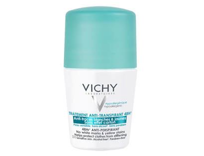 Vichy 48H Anti-Traspirant No White Marks & Yellow Stains Roll-On 2 x 50 ml