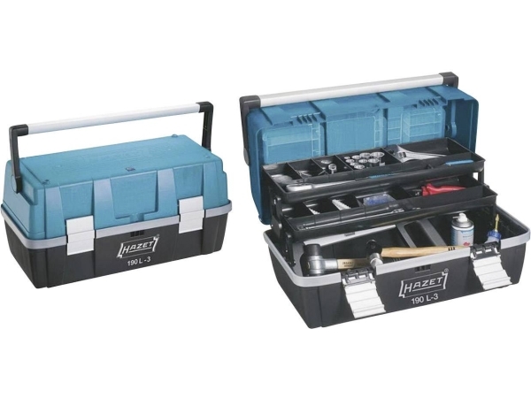 Hazet 190L-3 Hazet Werkzeugkoffer Ohne Ausstattung Kunststoff Schwarz, Blau, Silber